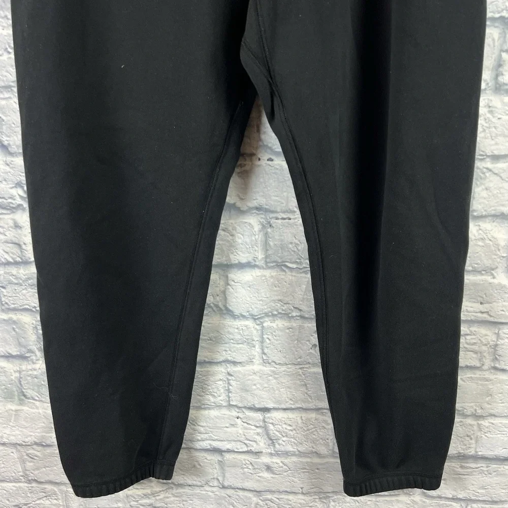 FIGS Jogger Sweatpants Men Black Drawstring Fleece Stretch Pants Size XL‎